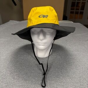 Outdoor Research Seattle Sombrero GORE-TEX Rain Hat Yellow Gray XL